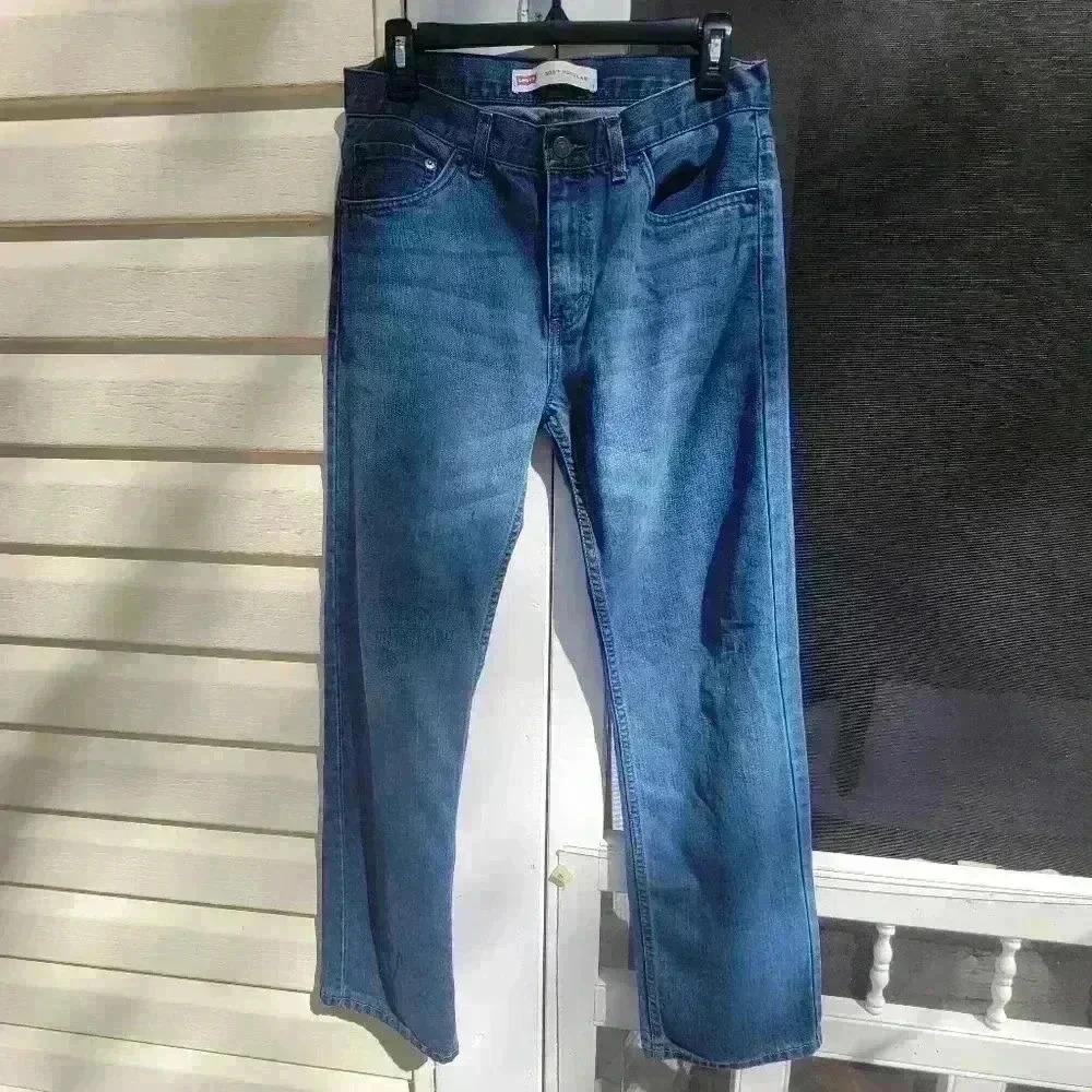 LEVI'S WOMENS 505 REGULAR JEANS Denim Size 20 REG W30 x L30" Medium Wash